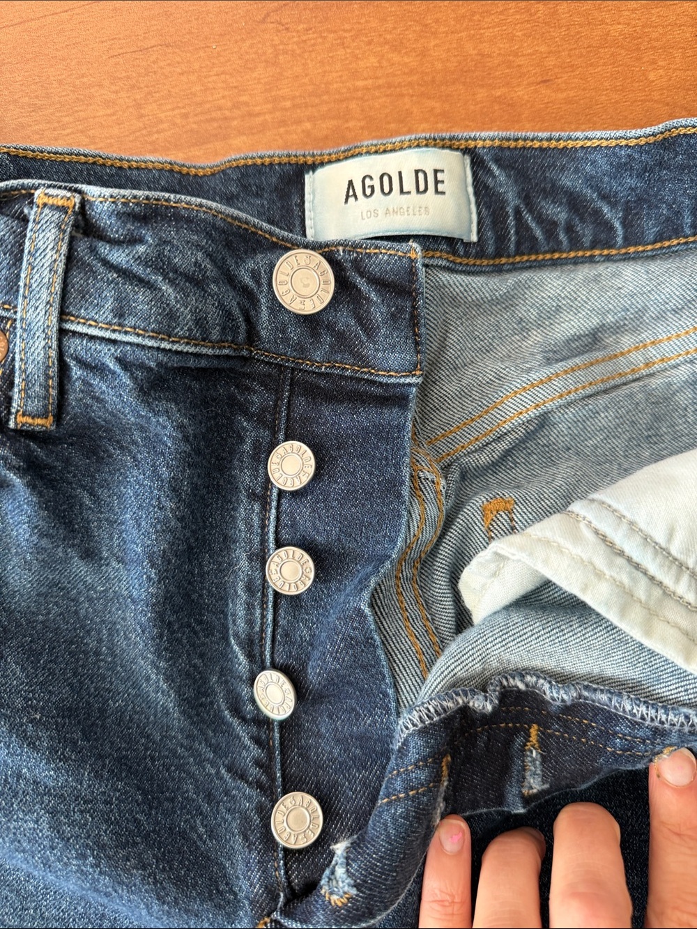 AGOLDE Riley Long High Rise Straight Jeans - 26 - Picture 4 of 6